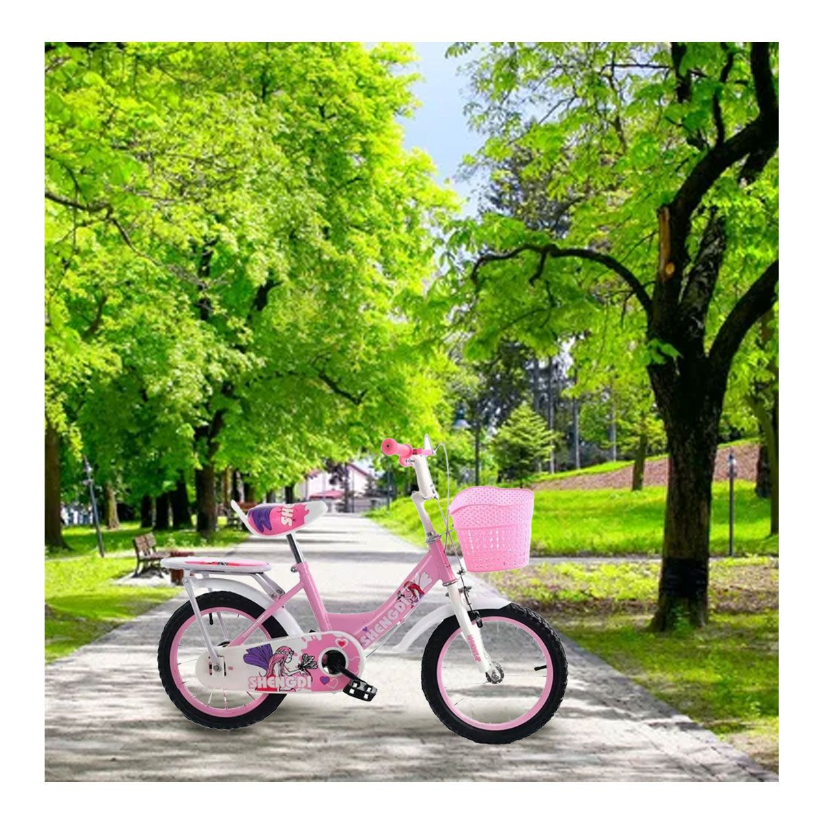 GENERICO - Bicicleta Para Niña Infantil Kids Doble Aro 20 Rosada ABC
