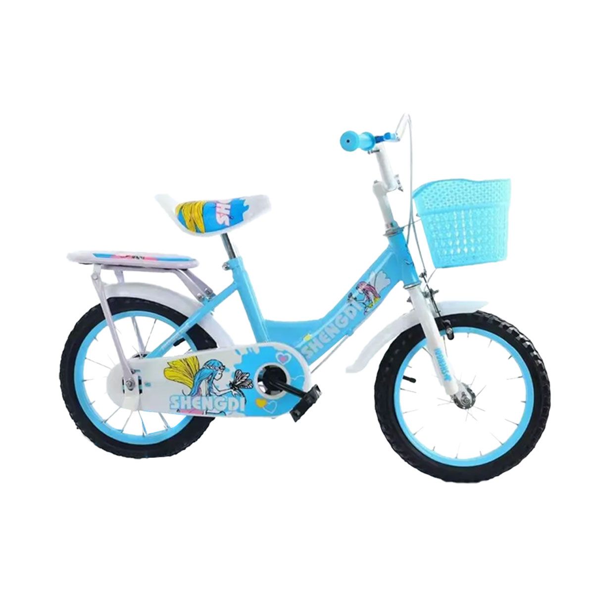GENERICO - Bicicleta Para Niña Infantil Kids Doble Aro 20 Celeste ABC