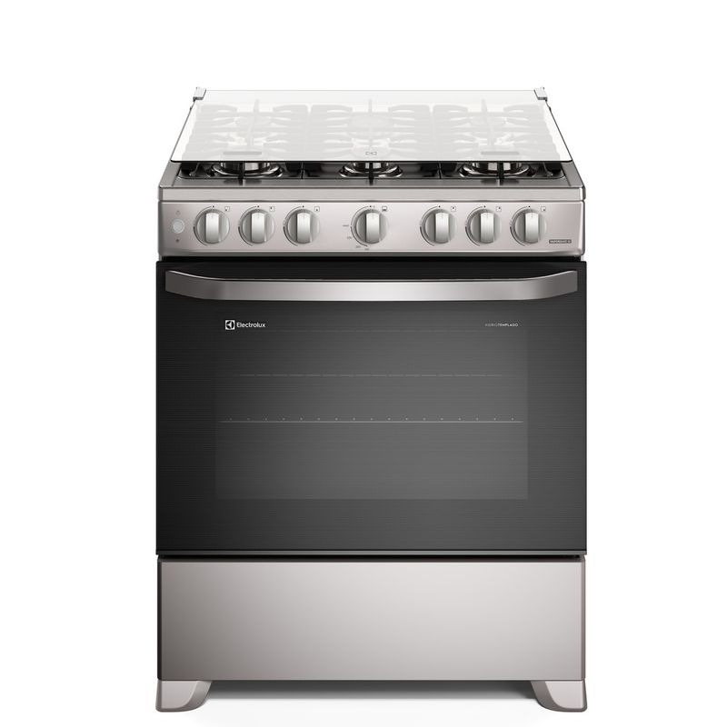 ELECTROLUX - Cocina Electrolux 6 Quemadores Efficient VaporBake y Parrilla Hierro Fundido Inox FE6ISR