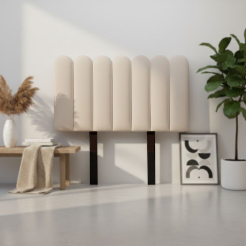 MUEBLES MACRUMO - Cabecera Alta Ginebra de 1.5 Plz - Color Beige claro