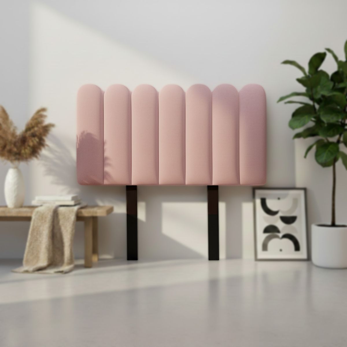 MUEBLES MACRUMO - Cabecera Alta Ginebra de 1.5 Plz - Color Rosado