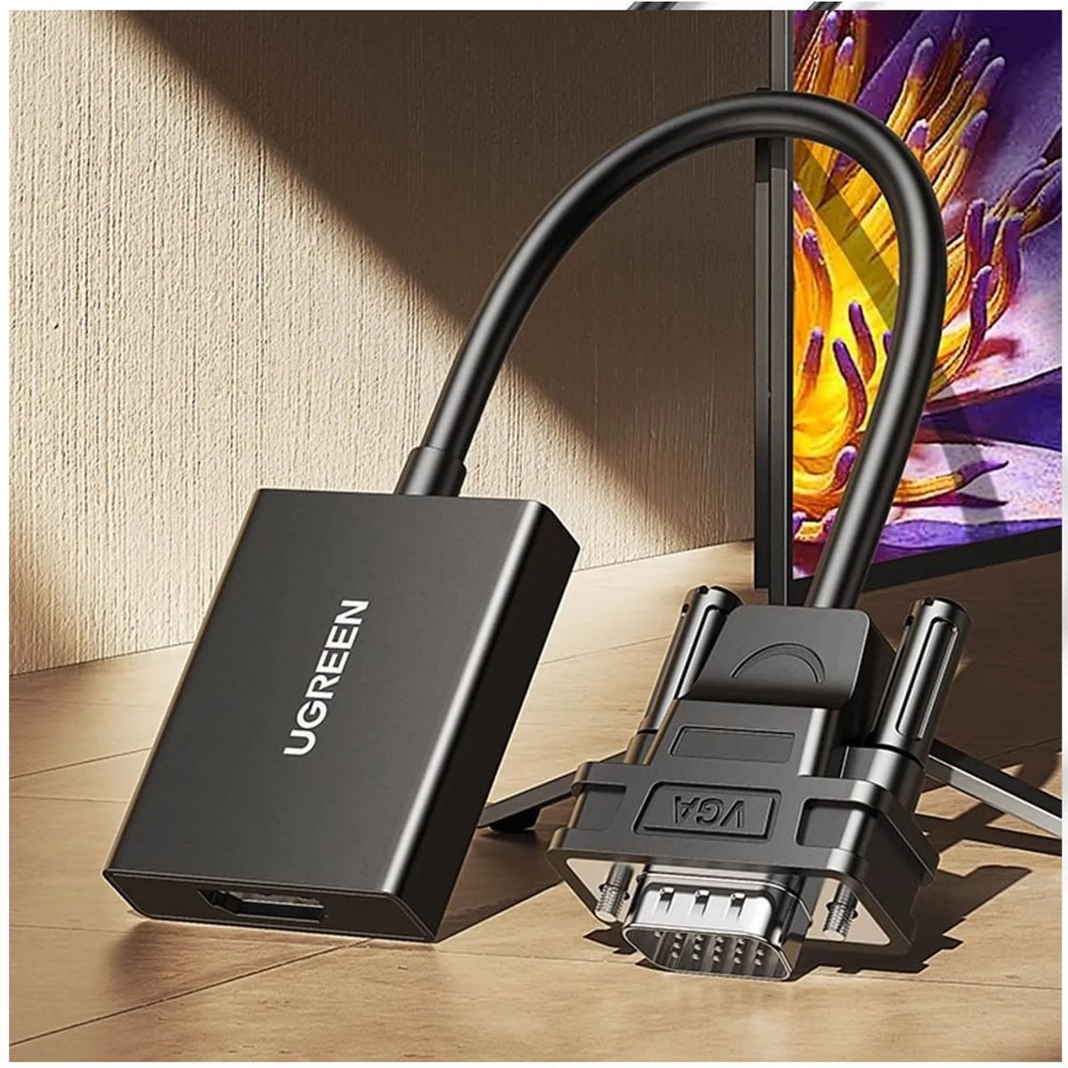UGREEN - Adaptador Convertidor Vga A Hdmi Con Audio Ugreen 1080p 15cm