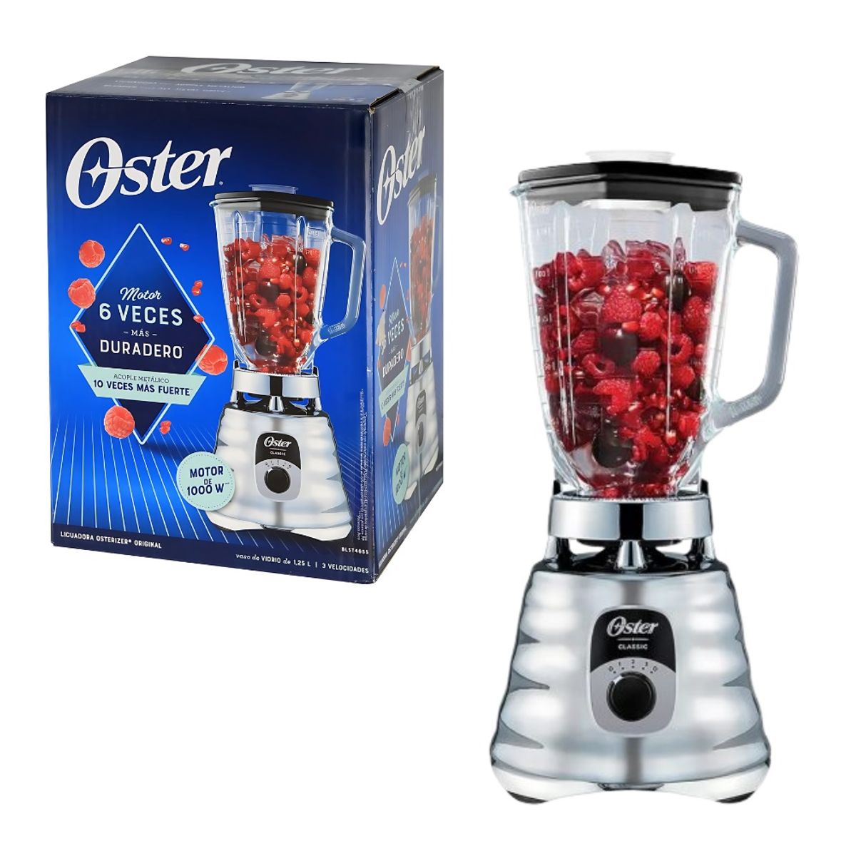 OSTER - Licuadora Oster 1.25L 700W 3 velocidades BLST4655