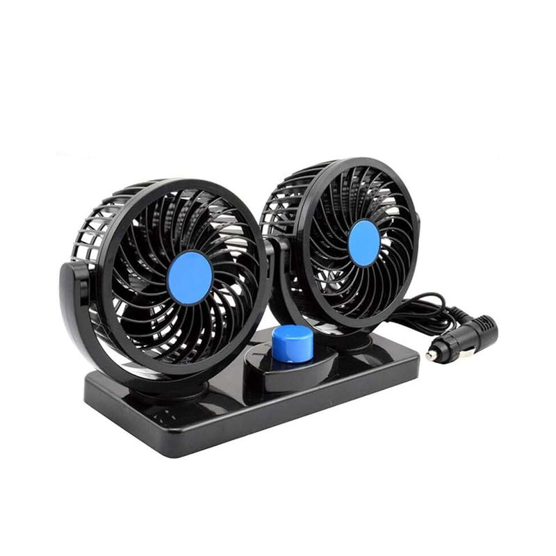 GENERICO - Pack2 Ventilador para Autos y Camionetas en Color Negro