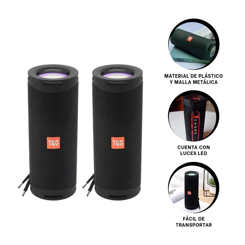 GENERICO - Pack2 Parlante con Conexion a USB en Negro Y+Regalo Stickers