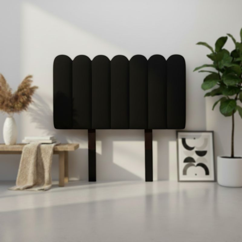 MUEBLES MACRUMO - Cabecera Alta Ginebra de 2 Plz - Color Negro