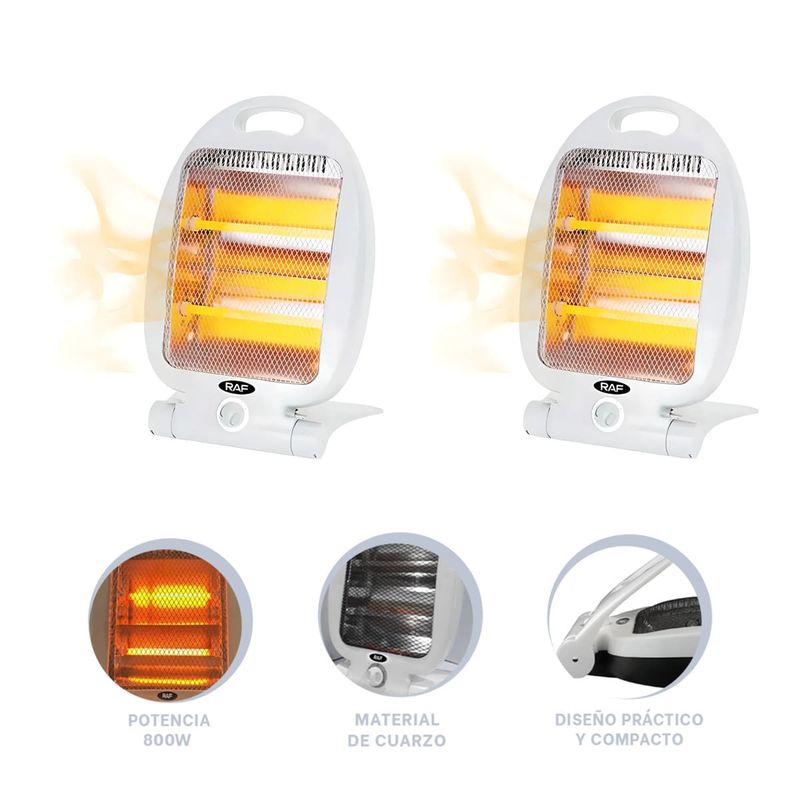 GENERICO - Pack6 Termoventilador Portatil de Uso Domestico en Blanco