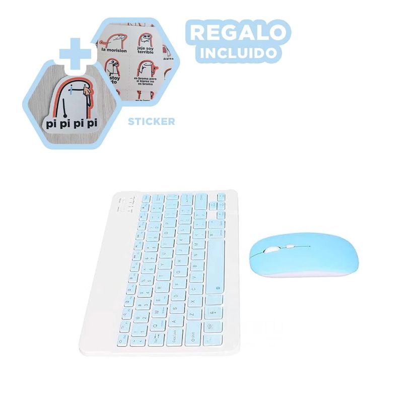 GENERICO - Pack12 Conjunto Tecnologico en Celeste Y+Regalo Stickers