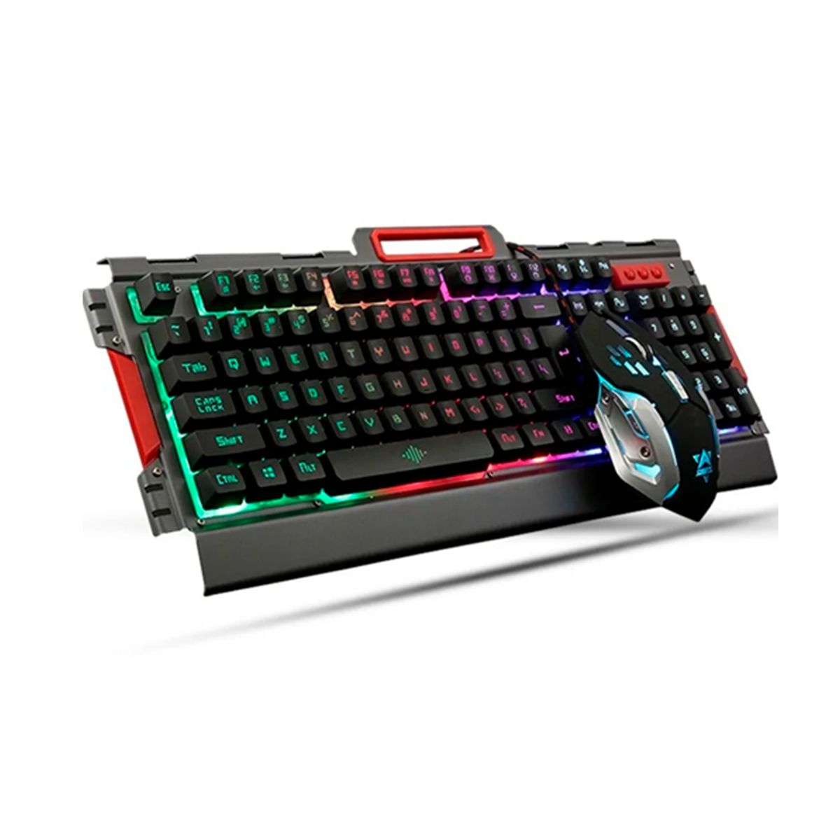 GENERICO - Pack2 Teclado y Mouse Gamer K33 con Luz Led RGB en Negro
