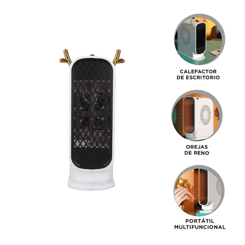 GENERICO - Pack4 Estufa de Diseño de Reno Blanco Y+Banderitas Adhesivas