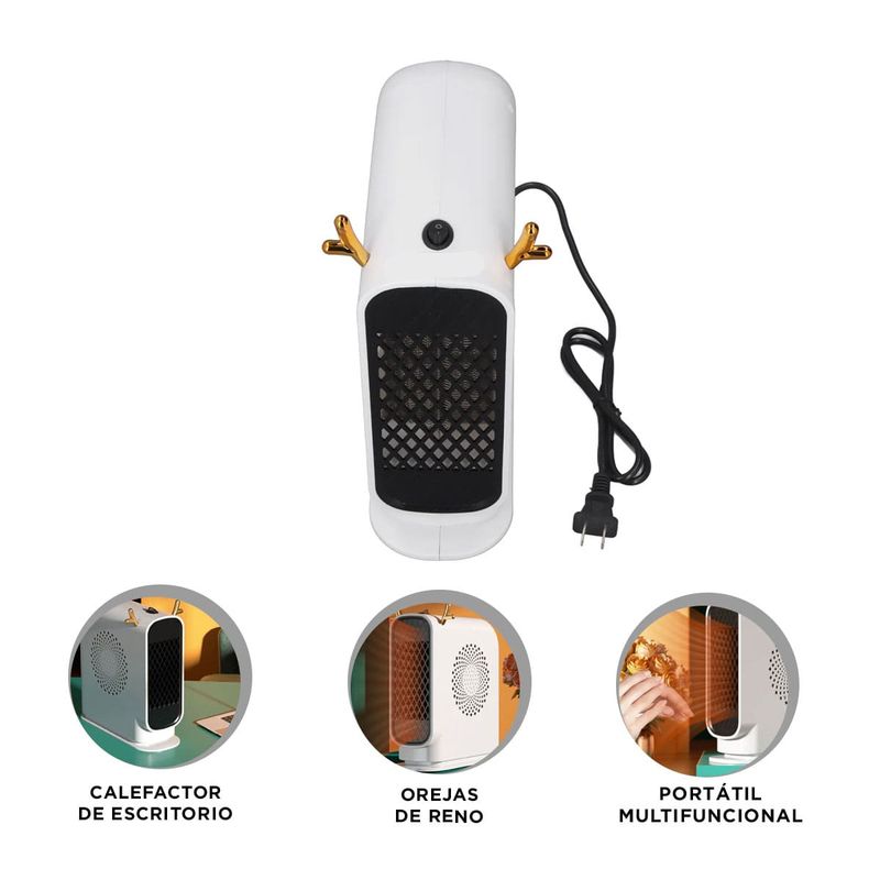 GENERICO - Pack6 Estufa para Oficina en Blanco Y+Papel de Regalo