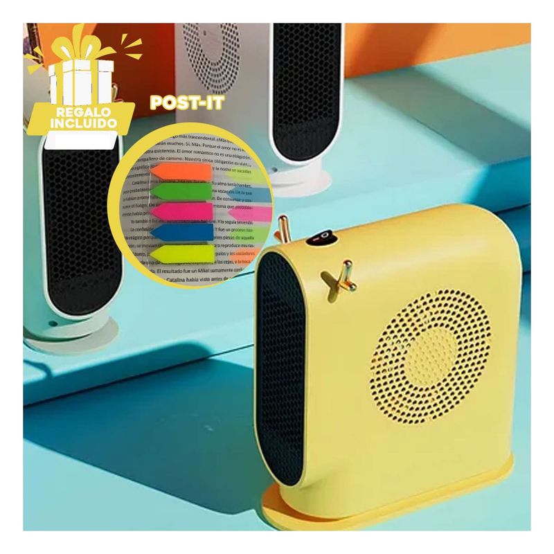 GENERICO - Estufa con Diseño de Reno en Amarillo Y+Post-it Adhesivos