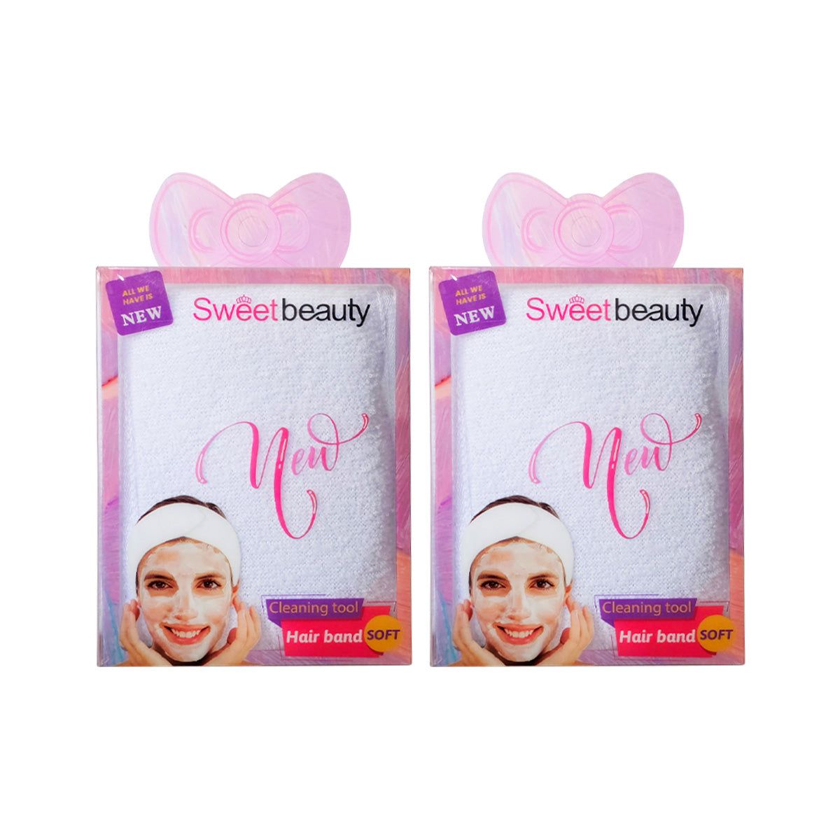 GENERICO - Diadema Ajustable Para Maquillaje Sweet Beauty 2 Und