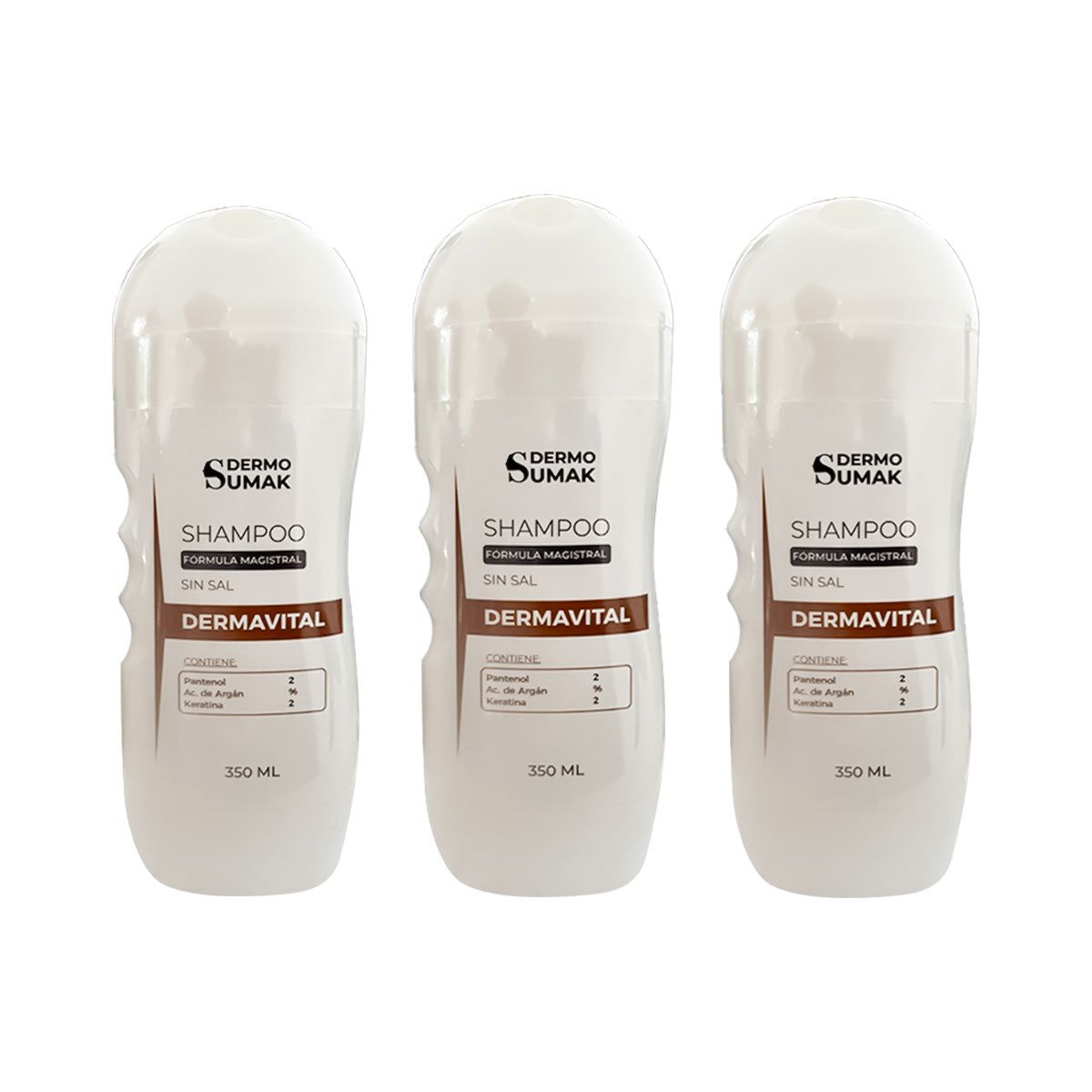 GENERICO - Shampoo Sin Sal Dermavital 350ml Dermosumak 3 Und