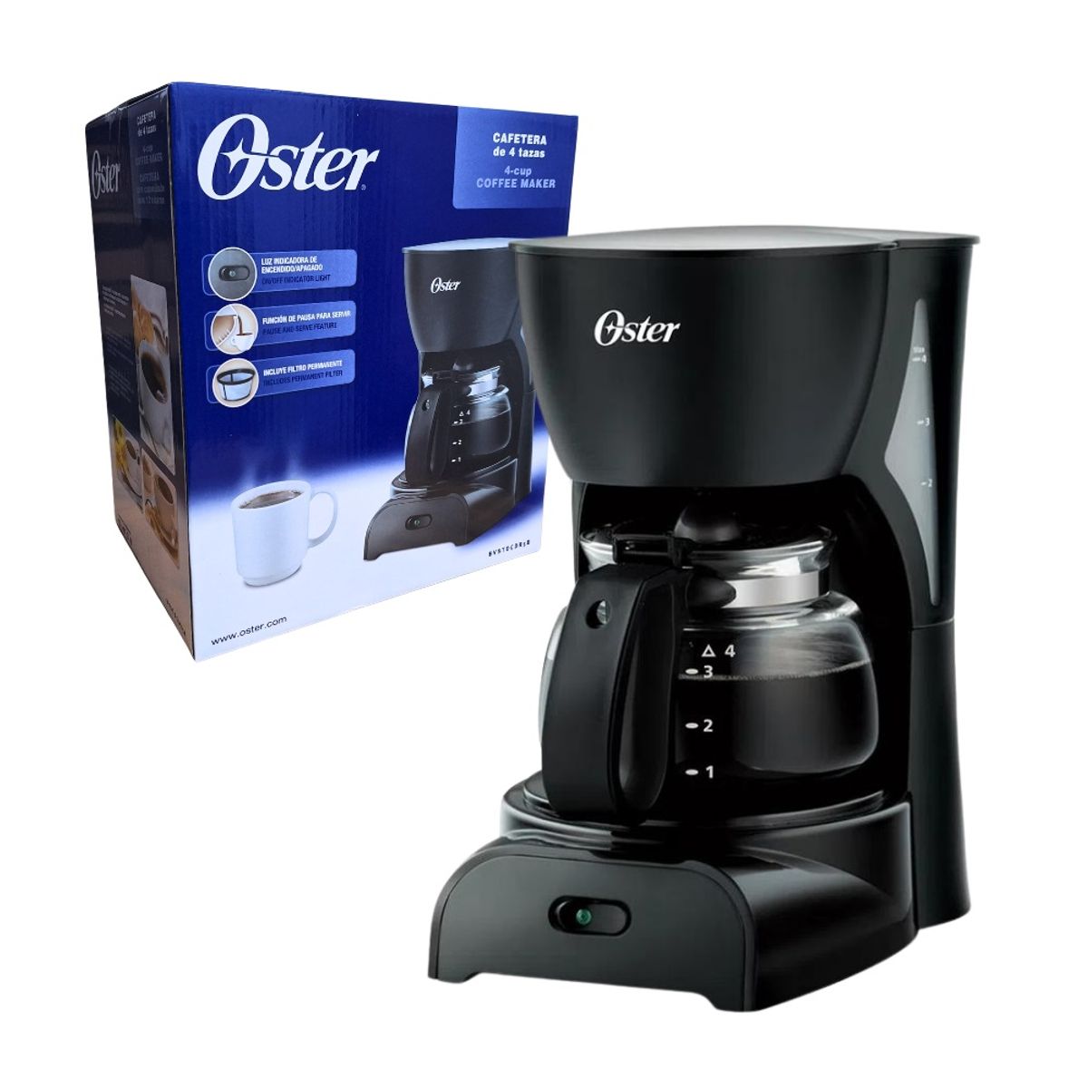 OSTER - Cafetera Oster para 4 Tazas BVSTDCDR5B