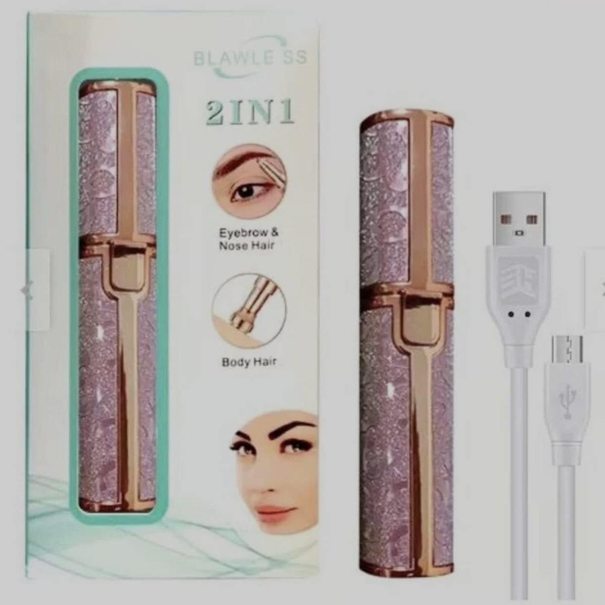 GENERICO - Depilador Eléctrico de Cejas y Bozo Portátil