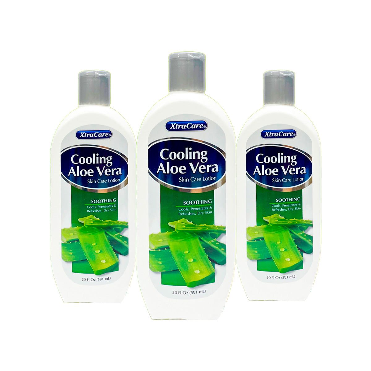 GENERICO - Crema Corporal Cooling Aloe Vera 591ml Xtracare 3 Und