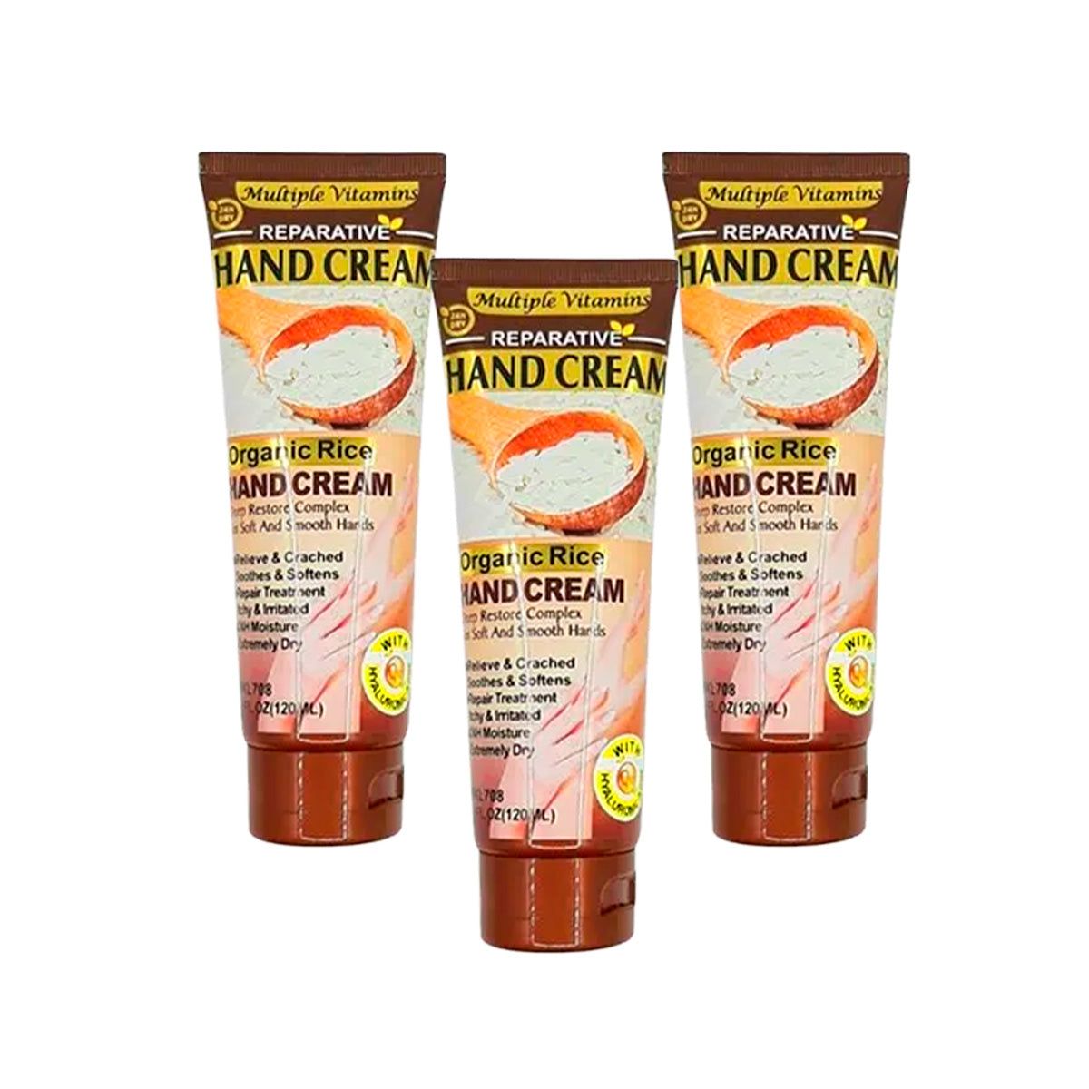 GENERICO - Crema Para Manos De Arroz 120ml Fruit Of The Wokali 3 Und