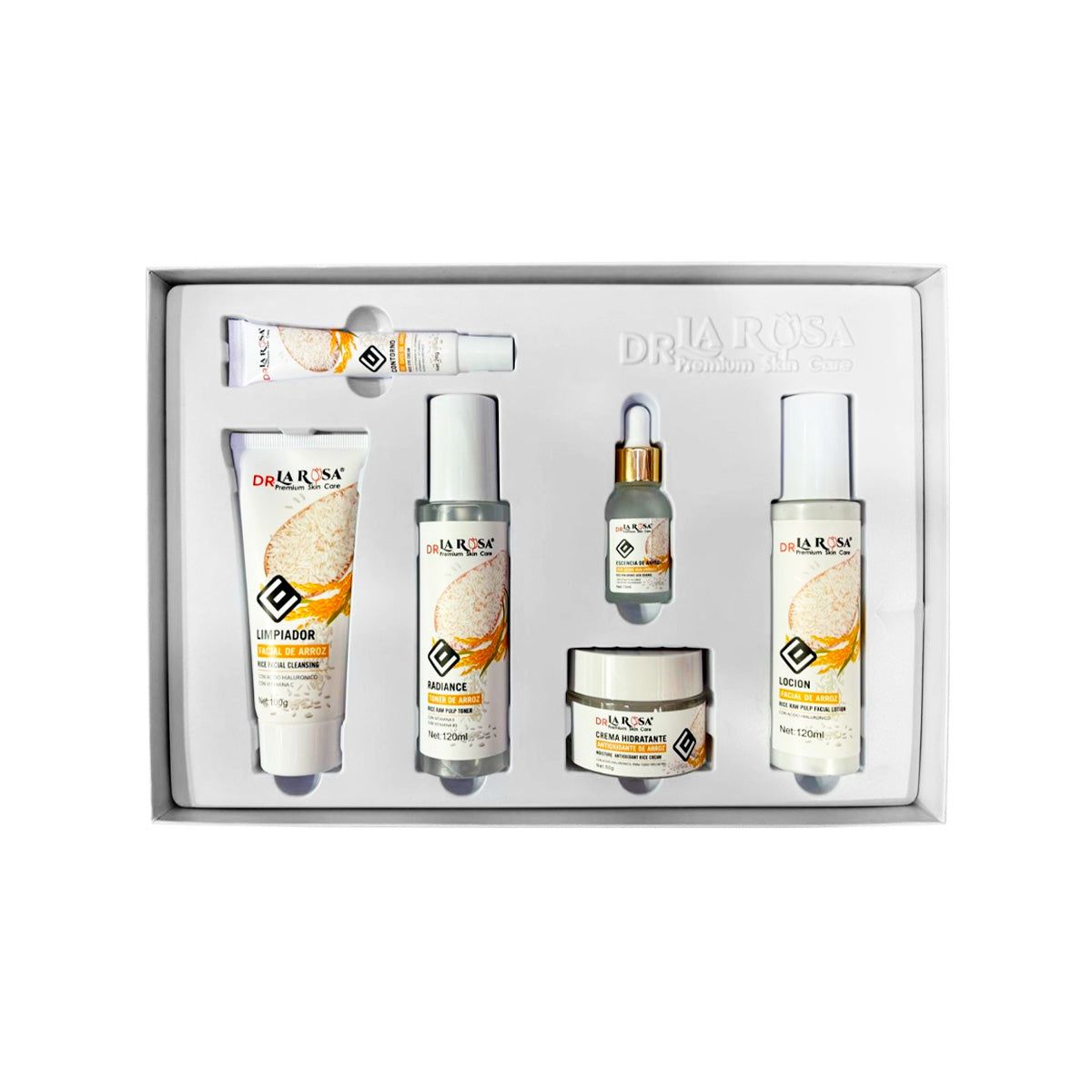 GENERICO - Set Skin Care premiun de Arroz 6 piezas Dr la Rosa