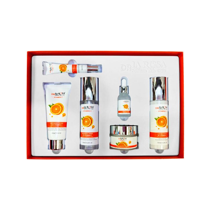 GENERICO - Set Skin Care premiun de Vitamina C 6 piezas Dr la Rosa