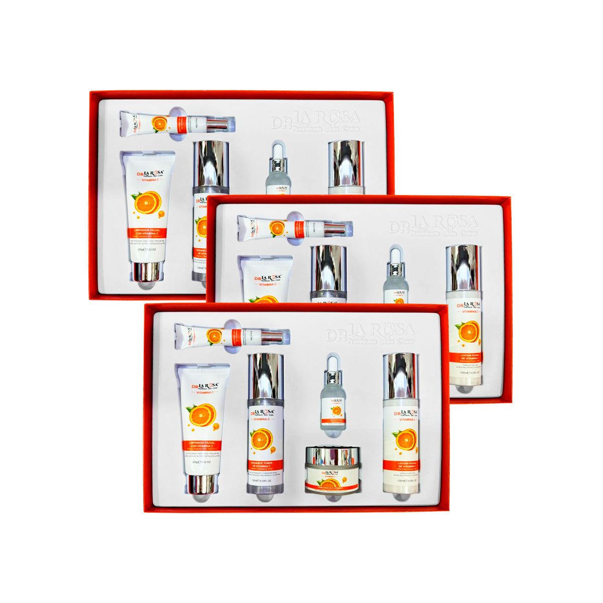 GENERICO - Set Skin Care premiun de Vitamina C 6 piezas Dr la Rosa 3 und