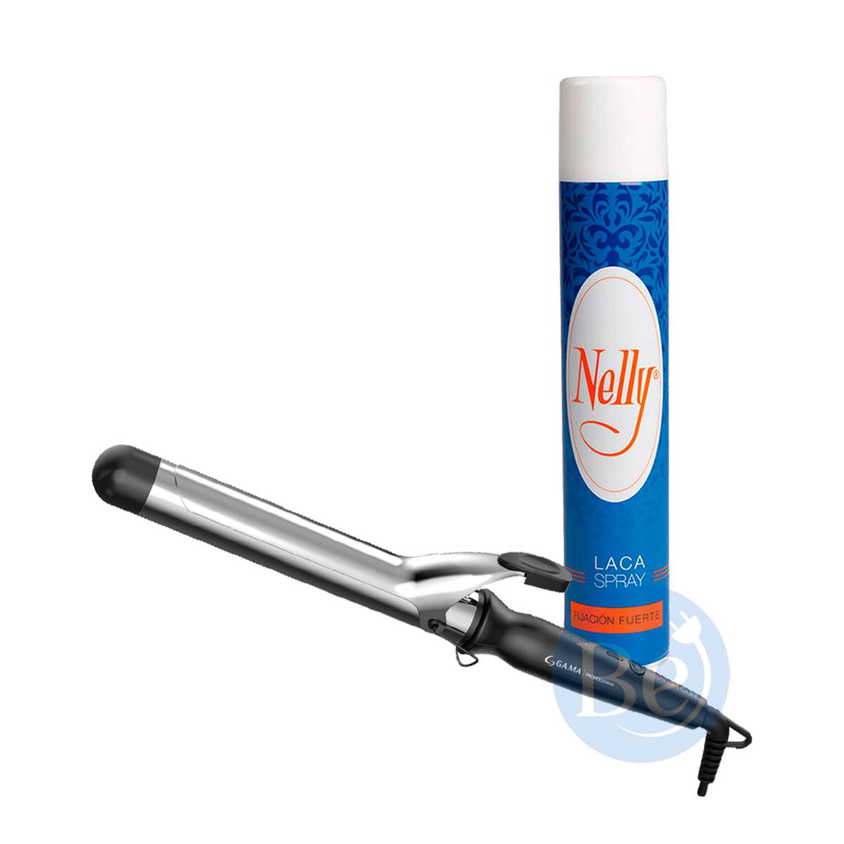 GAMA - Combo Rizador Gama Salon Curl de 32mm y Laca Nelly de 400ml