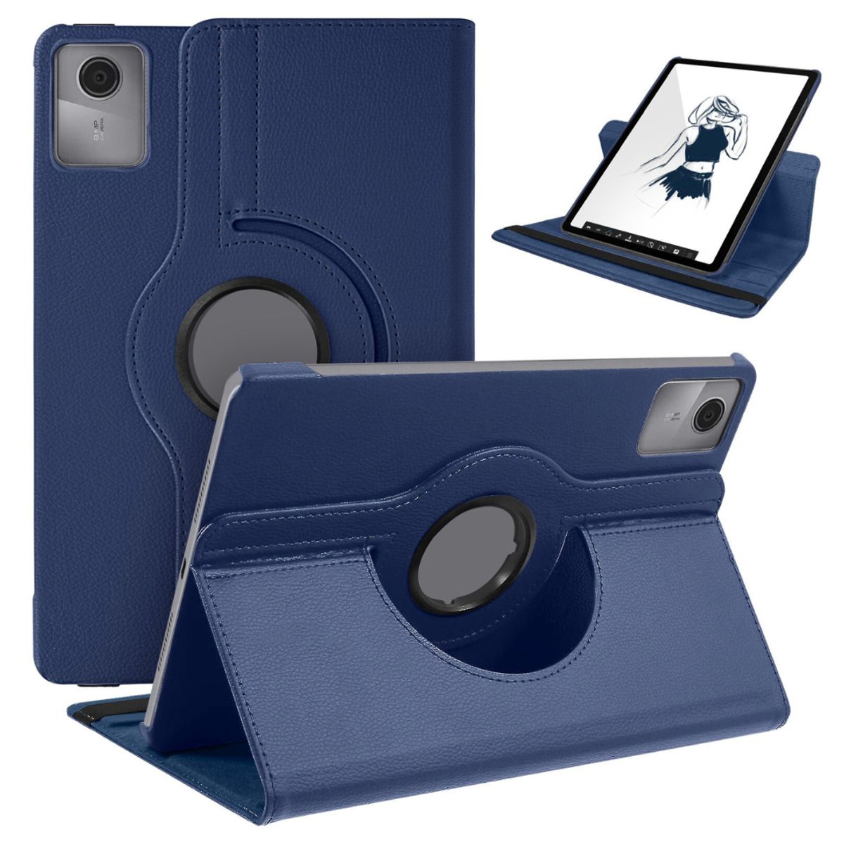 GENERICO - Funda Protector Giratorio 360° para Lenovo M11 - AZUL