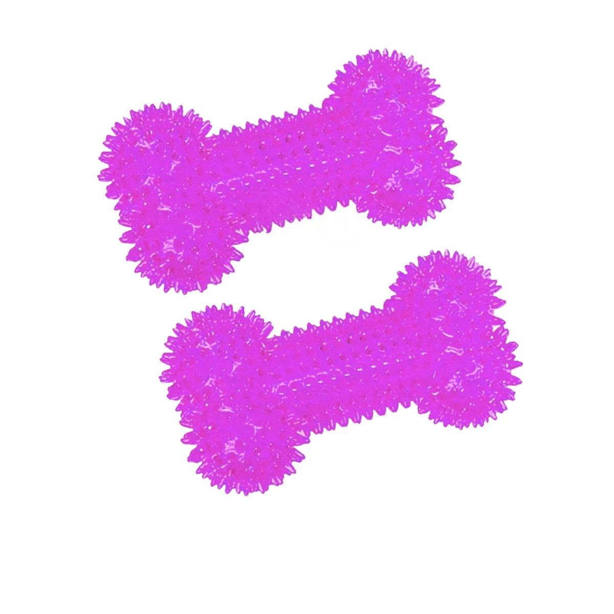 GENERICO - Hueso de Juguete con Luces Led Morado Y+Regalo Agendita