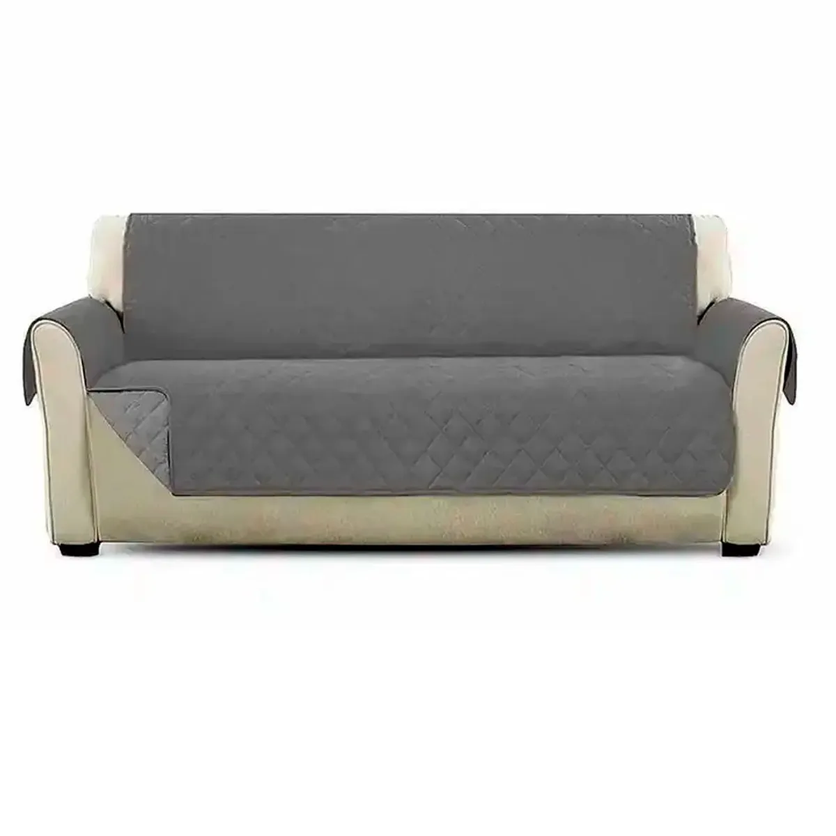 QUE PATAS PET SHOP - Funda Forro Cobertor Para Muebles De 3 Cuerpos Gris