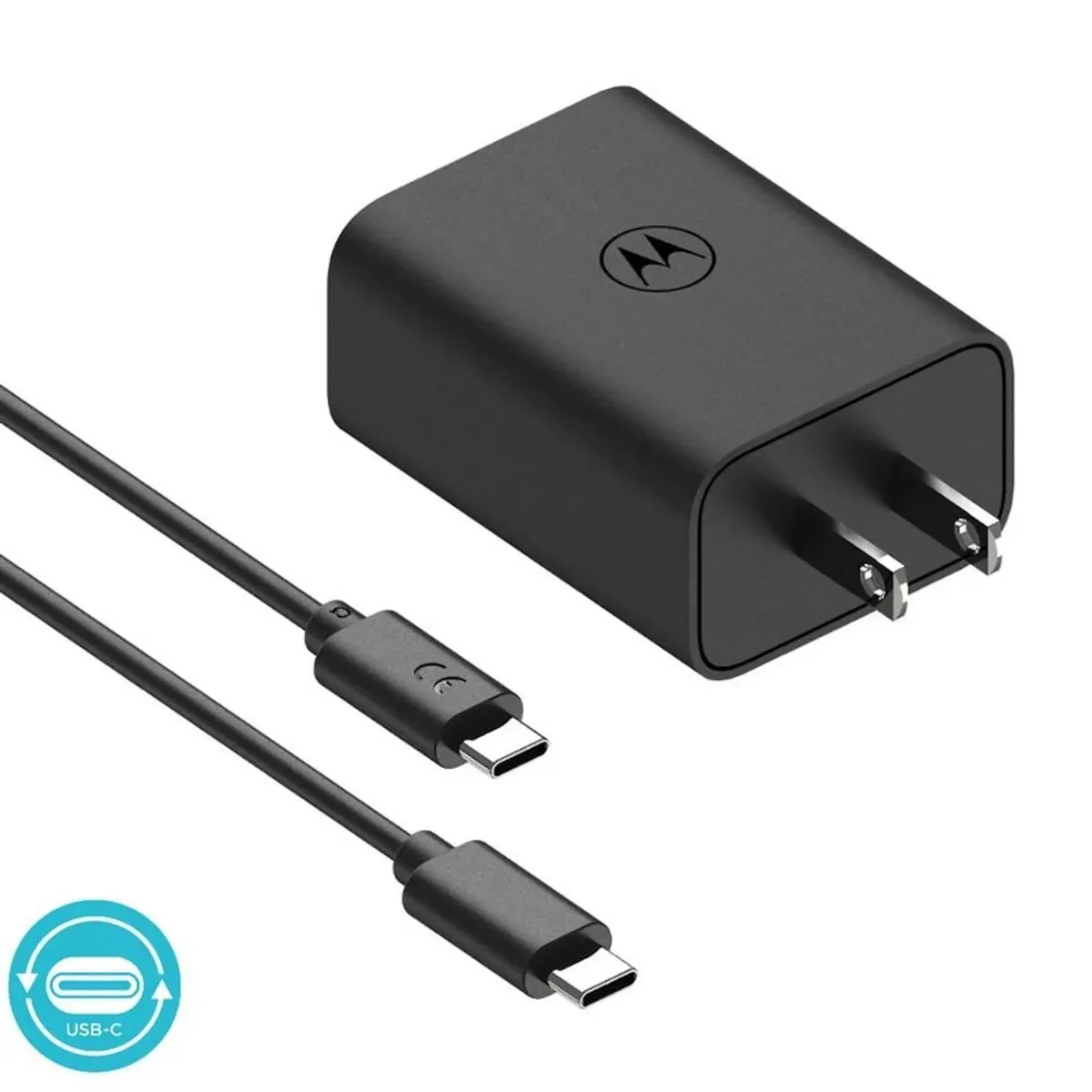 MOTOROLA - Cargador Para Motorola 50W Salida Tipo C con Cable Carga Rápida