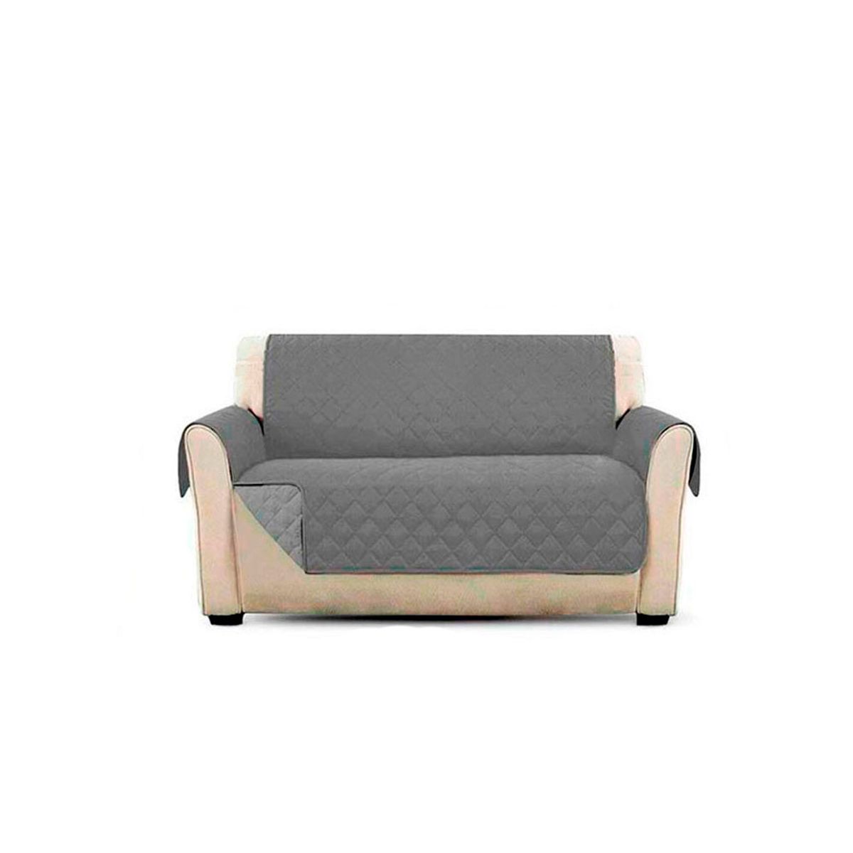 QUE PATAS PET SHOP - Funda Forro Cobertor Para Muebles De 2 Cuerpos Gris