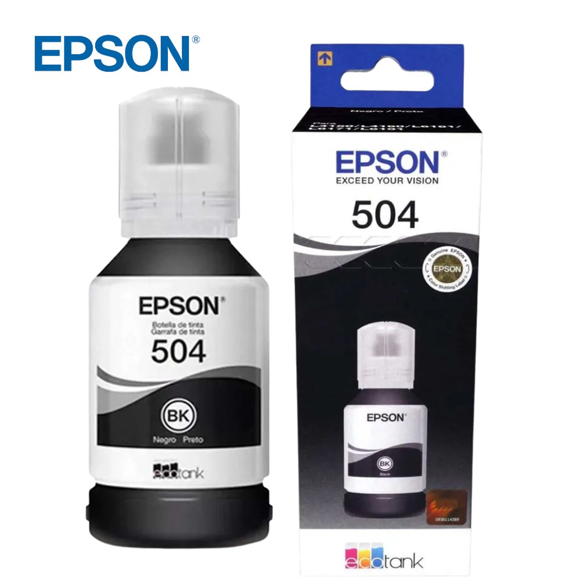 EPSON - Botella de Tinta Epson 504 Negro L4150/L4160/L4260/L6171/L6270