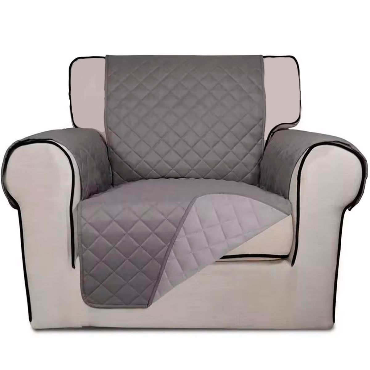 QUE PATAS PET SHOP - Funda Forro Cobertor Para Muebles De 1 Cuerpo Gris