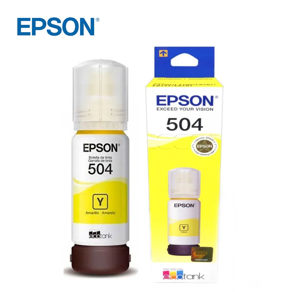 EPSON - Botella de Tinta Epson 504 Yellow L4150/L4160/L4260/L6171/L6270