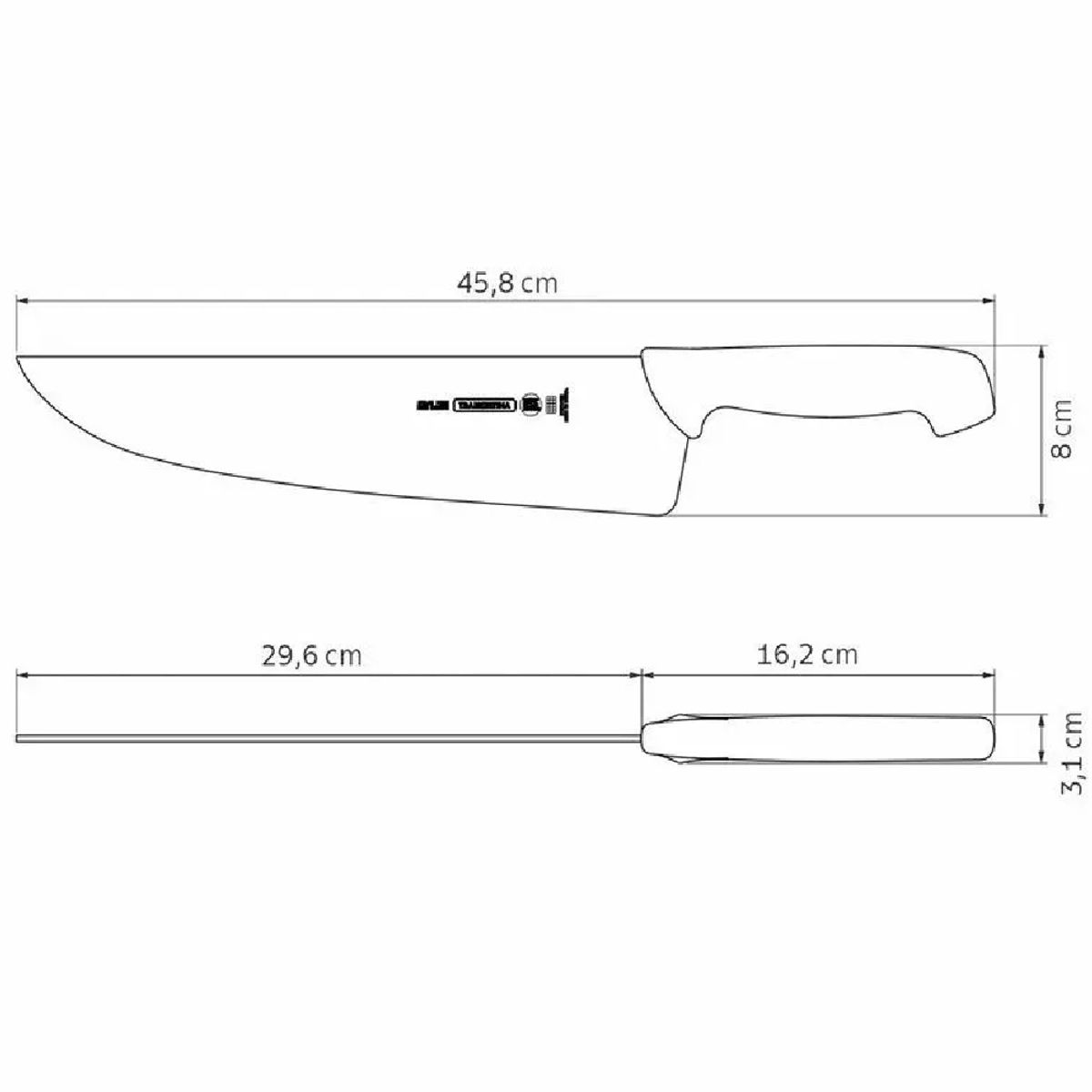 TRAMONTINA - Cuchillo Carnicero 12"M/Blco 24621/082 Tramontina 10059897
