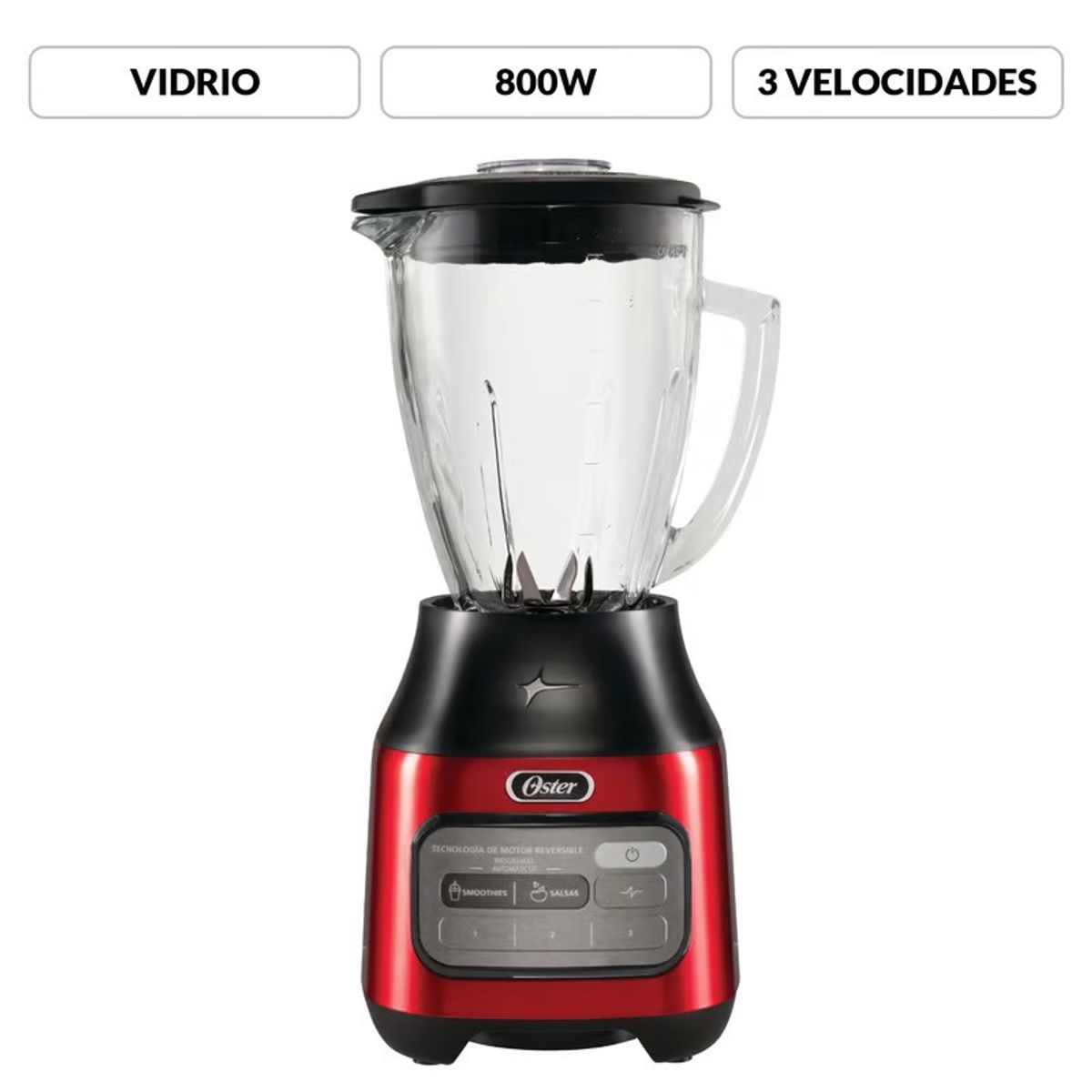 OSTER - Licuadora Reversible 800W con Panel Digital BLSTPEG-CRT