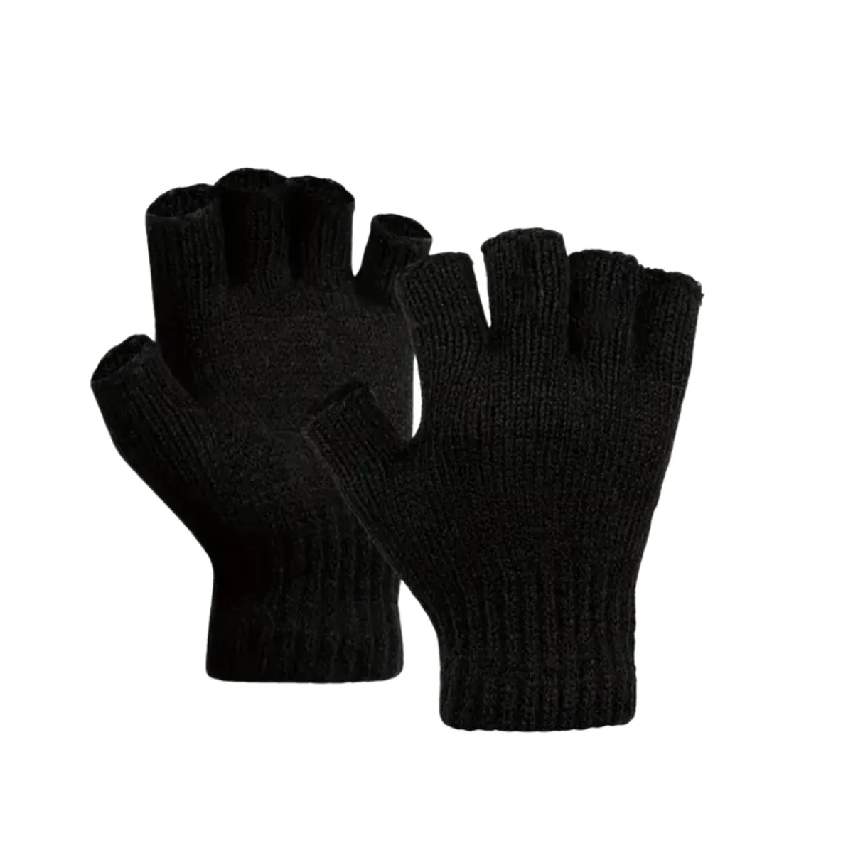 GENERICO - 02 Guantes Invierno Frio Abrigador Mitones Calido Sin Dedos