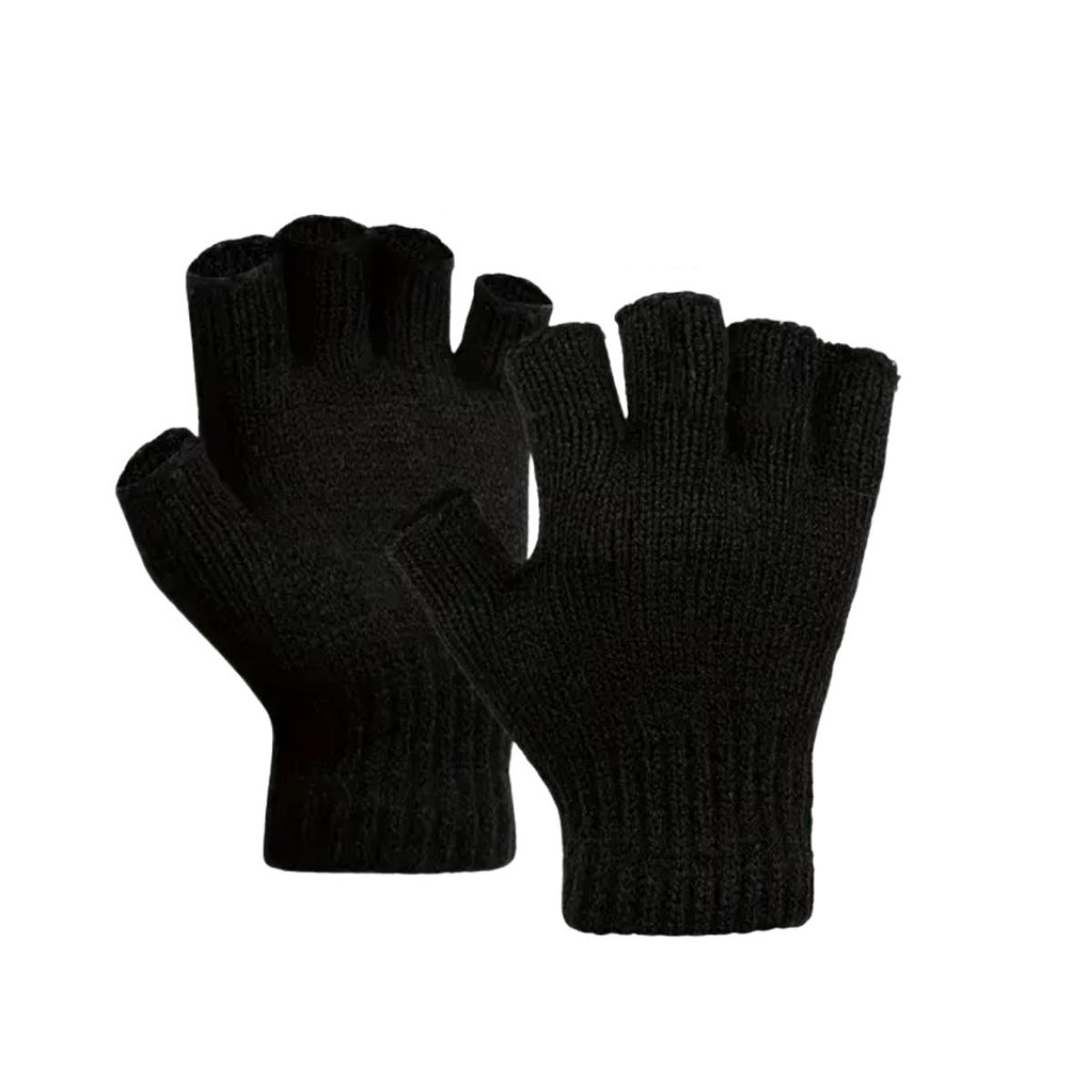 GENERICO - 02 Guantes Invierno Frio Abrigador Mitones Calido Sin Dedos
