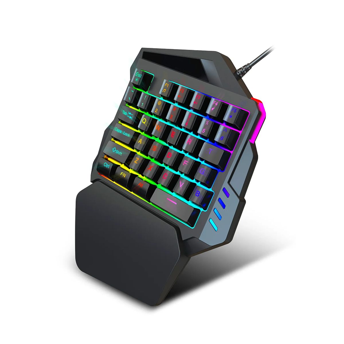 GENERICO - Kit Gamer SAMZO ATE-GMM1  Teclado de una mano + Mouse con LED