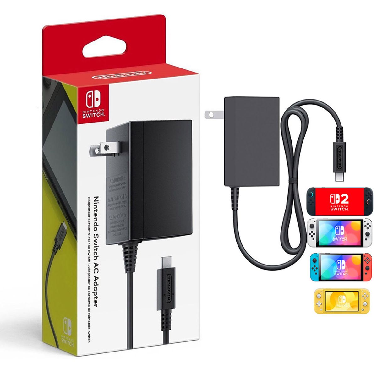 NINTENDO - Cargador Nintendo Switch AC Adaptador