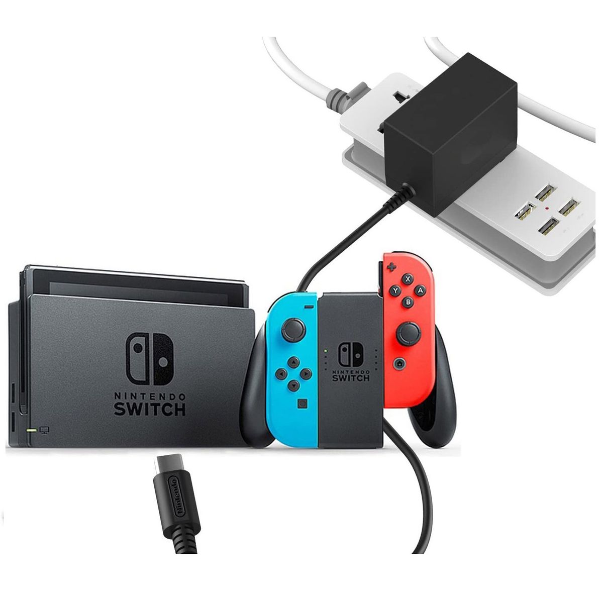 NINTENDO - Cargador Nintendo Switch AC Adaptador