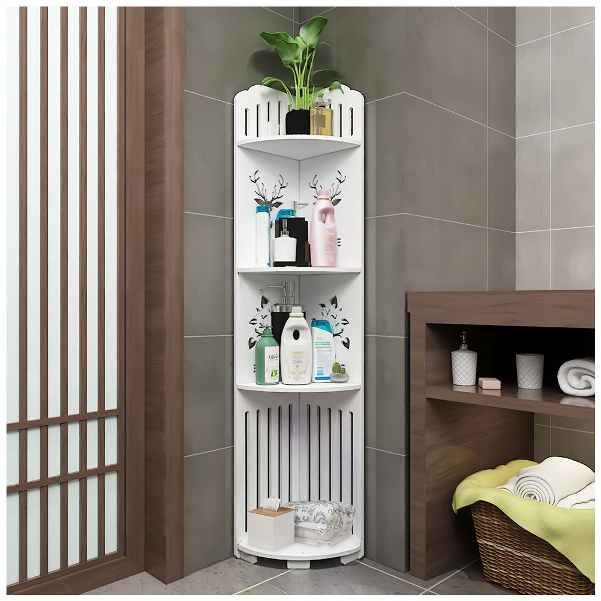 KELLER - Organizador Esquinero 4 Niveles Multifuncional S97