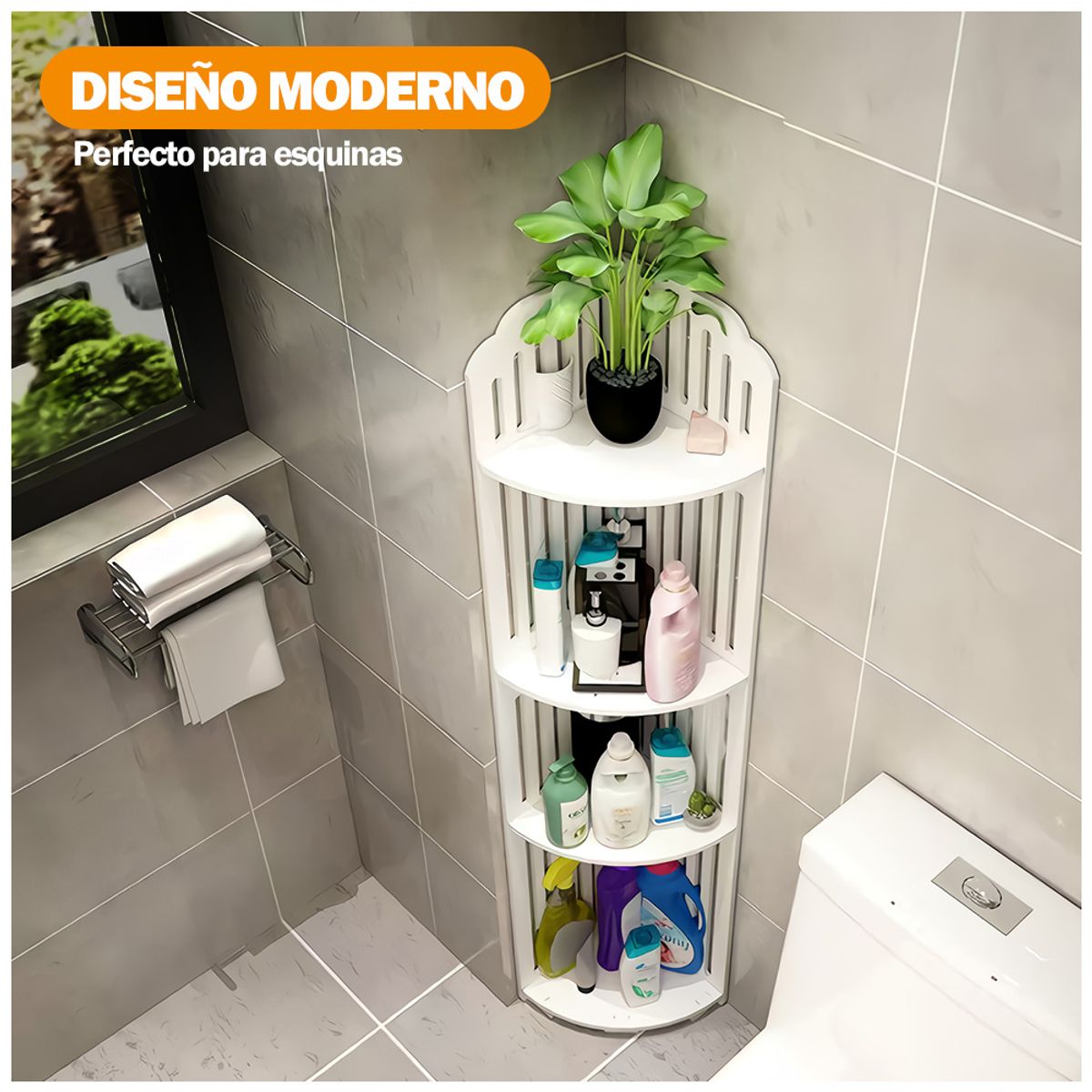 KELLER - Organizador Esquinero 4 Niveles Multifuncional S97