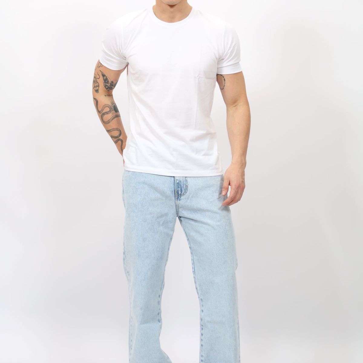 QH - Pantalón Clásico de Denim 100% Algodón para Hombre