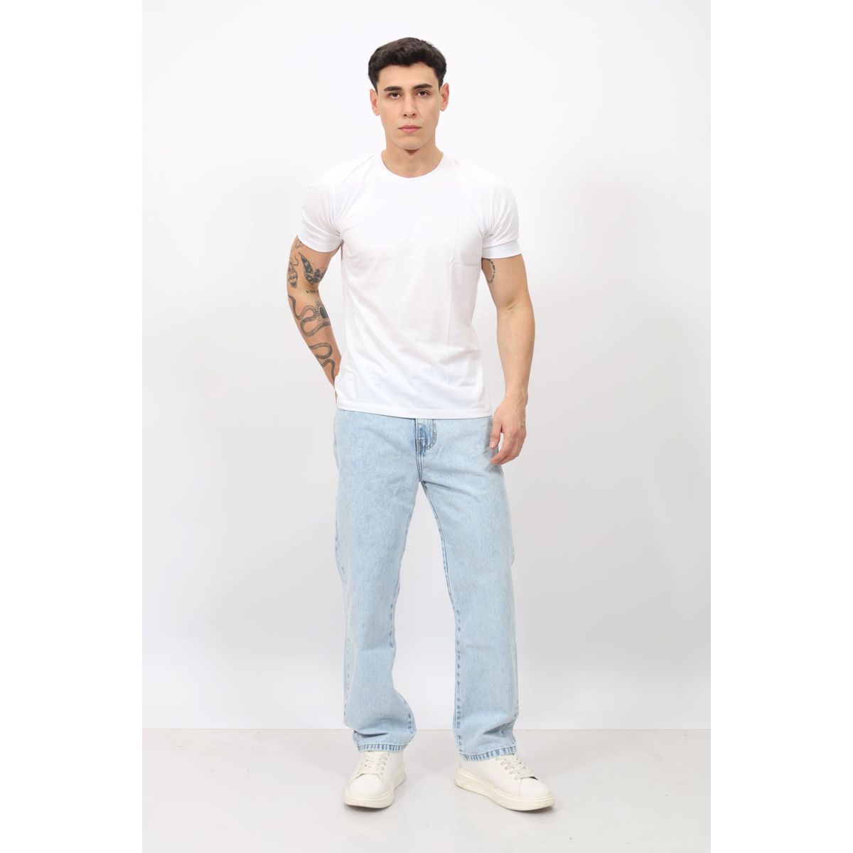 QH - Pantalón Clásico de Denim 100% Algodón para Hombre