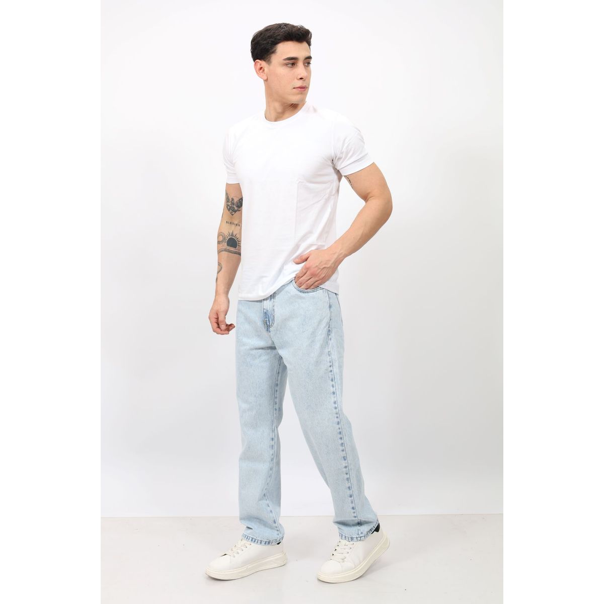 QH - Pantalón Clásico de Denim 100% Algodón para Hombre