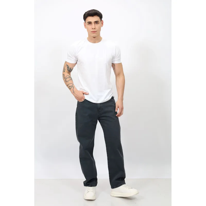 QH - Pantalón Clásico de Denim 100% Algodón para Hombre