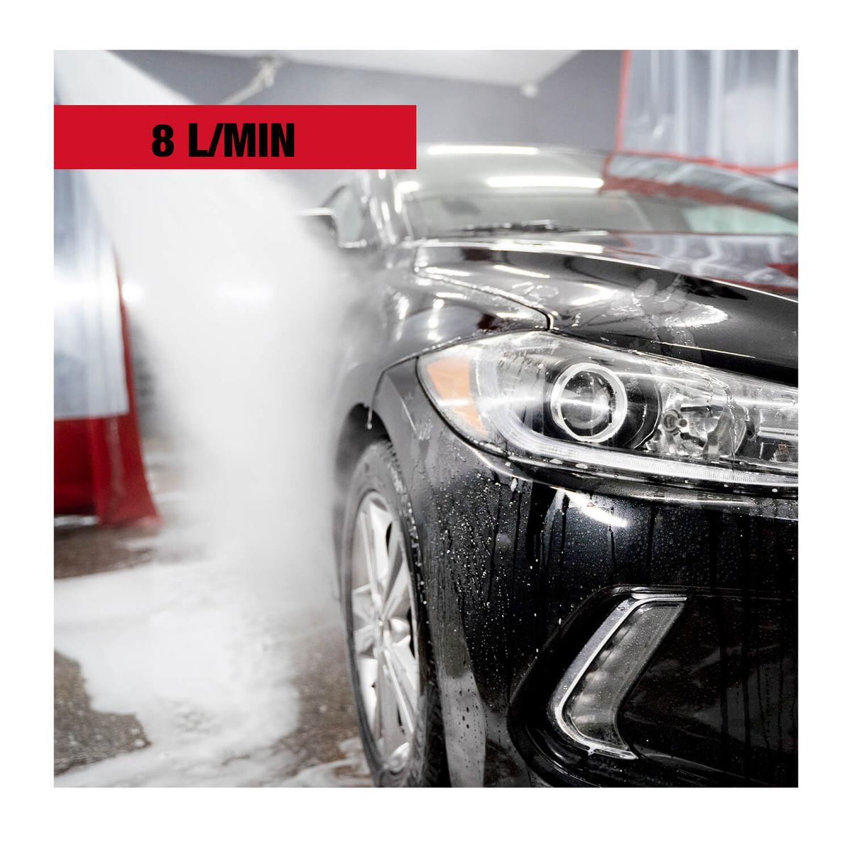 RANKOR - Hidrolavadora Eléctrica 1400w Con Shampunera Rankor Rojo