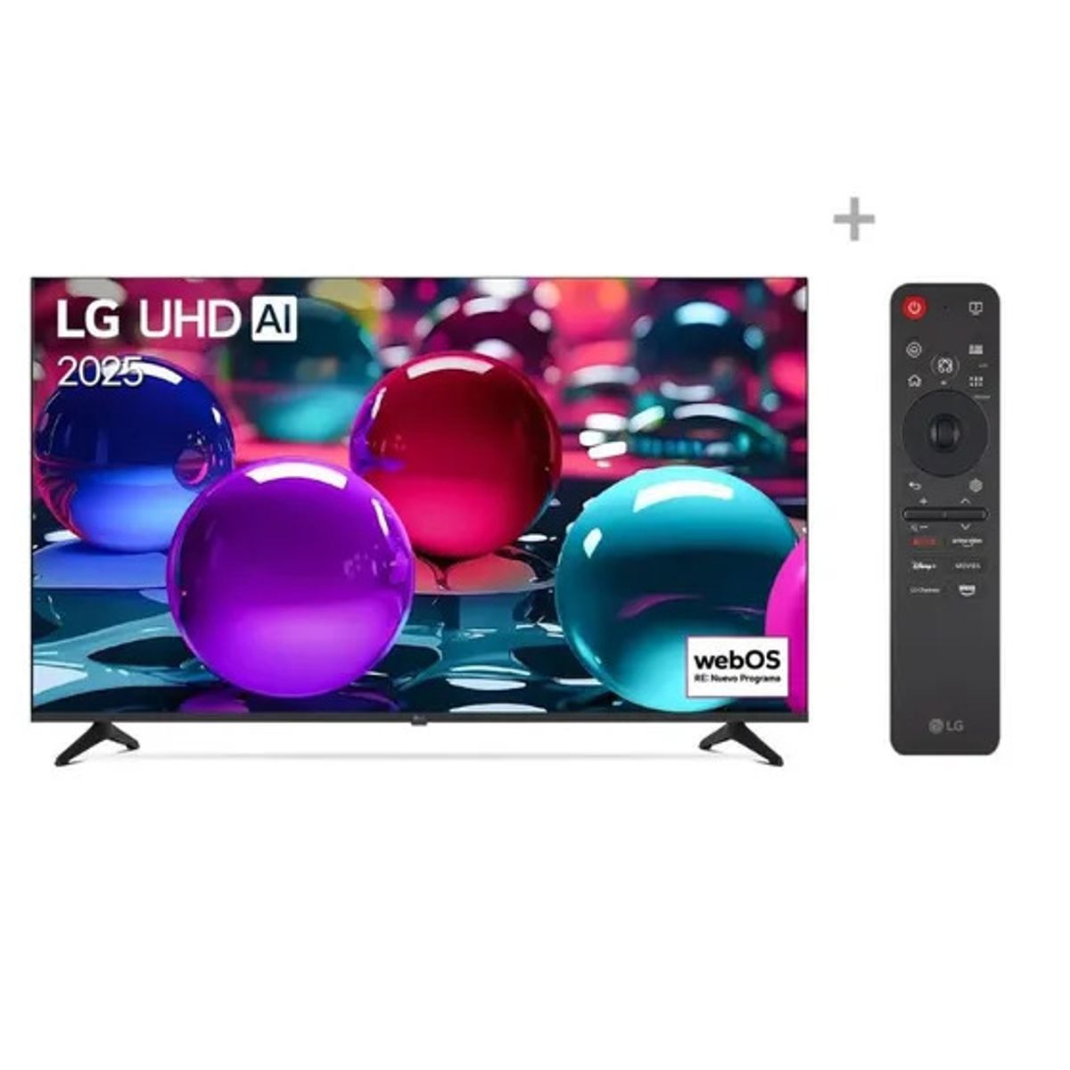 LG - Televisor LG Smart TV 65" 4K UHD AI 65UA7300PSB + LG AI MAGIC REMOTE 2025