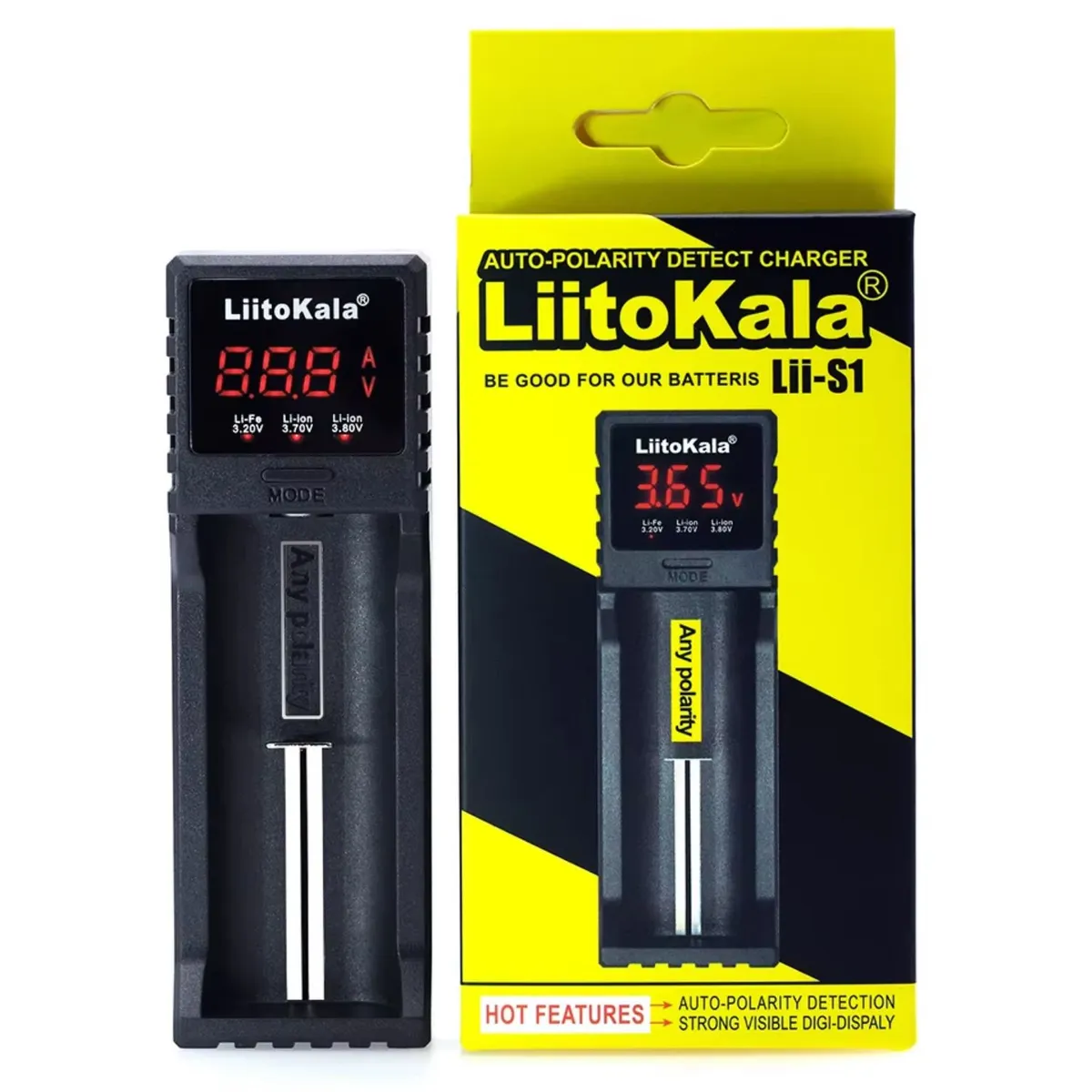 LIITOKALA - Cargador Para Baterías De Litio Y Ni-MH Liitokala Lii-S1 Micro USB